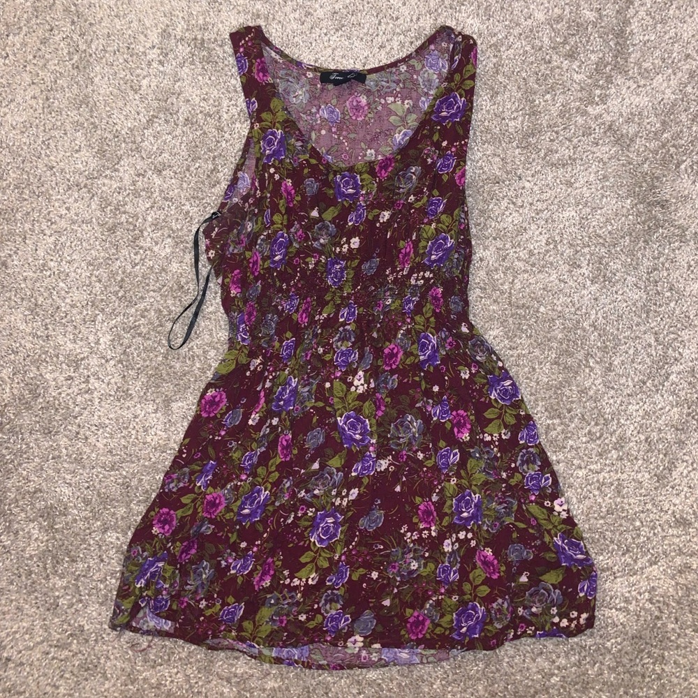 Forever 21 Maroon & Purple Floral Blouse size S - Picture 4 of 10